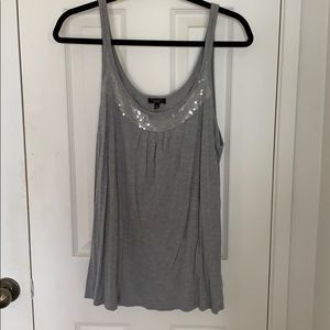 Talbots grey sequin tank top